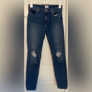 Hudson Blair High Rise Skinny Distressed Jeans Size 29